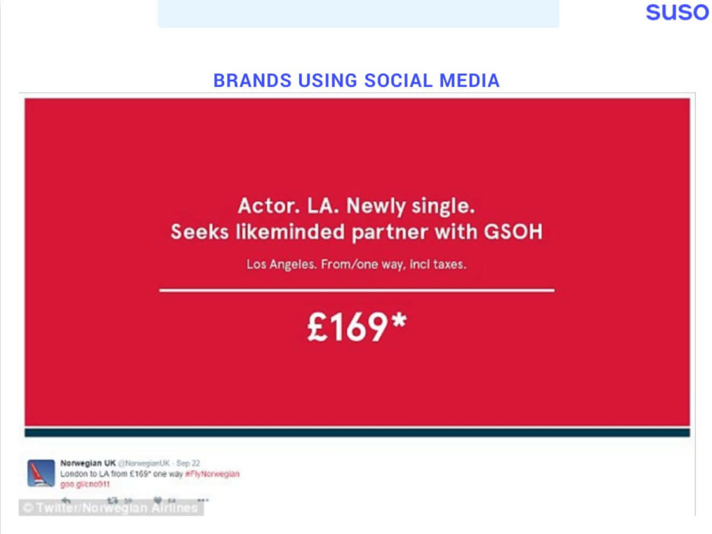Slide 13 from the Warwick Business School online presence talk